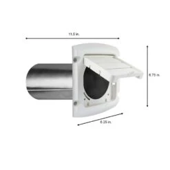 4 In. Hinged Louvered Vent Hood In White -Fire Place Store everbilt gas fittings connectors bhlh4whd 40 1000