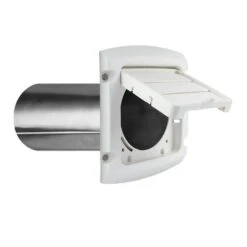 4 In. Hinged Louvered Vent Hood In White