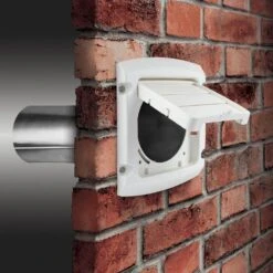 4 In. Hinged Louvered Vent Hood In White -Fire Place Store everbilt gas fittings connectors bhlh4whd 66 1000