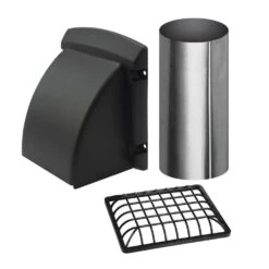 4 In. Wide Mouth Black Vent Hood -Fire Place Store everbilt wall vents bpmh4blkhd6 a0 1000