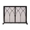 38 In. X 31 In. Winchester Black Metal 1-Panel Fireplace Screen With Doors