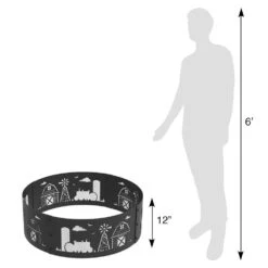 Decorative 36 In. X 12 In. Round Steel Wood Fire Pit Ring - Farm -Fire Place Store farm blue sky outdoor living fire pit covers and accessories fr361208fd 40 1000