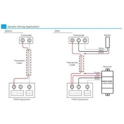 Common Maker Thermostat Wire Extender (Adds A Common C Connection) 7 Common Maker Thermostat Wire Extender (Adds A Common C Connection) -Fire Place Store fast stat thermostat sensors fscm00 1f 1000