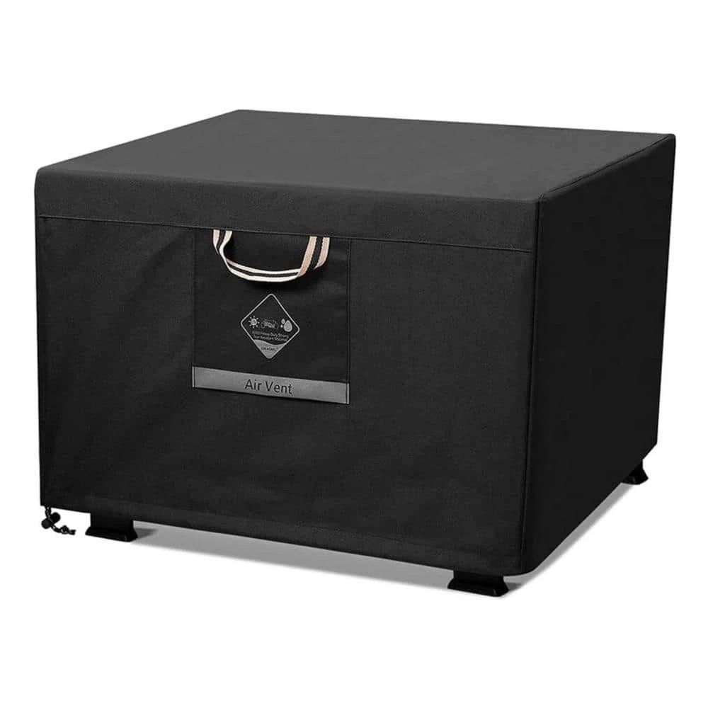 Fire Pit Outdoor Cover Square Super Waterproof 600D Strong Tear Resistant UPF 50+ Cover Fading Resistant, Black 1 Fire Pit Outdoor Cover Square Super Waterproof 600D Strong Tear Resistant UPF 50+ Cover Fading Resistant, Black