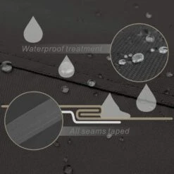 50 In. D X 24 In. H Waterproof 600D Heavy Duty Round Patio Fire Pit Table Cover, Black -Fire Place Store fire pit covers and accessories cjht2563 40 1000