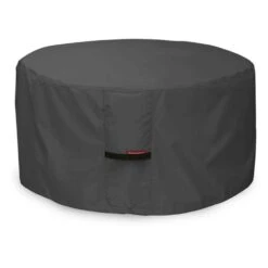 50 In. D X 24 In. H Waterproof 600D Heavy Duty Round Patio Fire Pit Table Cover, Black