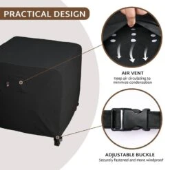 40 In. L X 40in. W Square Fire Pit Cover Outdoor Waterproof And Weatherproof Heavy Duty 600D Patio Fireplace Table Cover 9 40 In. L X 40in. W Square Fire Pit Cover Outdoor Waterproof And Weatherproof Heavy Duty 600D Patio Fireplace Table Cover -Fire Place Store fire pit covers and accessories jt00059 bl 4f 1000