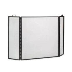 Classic Steel Flat Guard 3-Panel Fire Screen