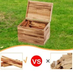 15 Lbs. Fatwood Fire Starter Sticks In Gift Box, 100% Natural Kindling, Pine, Natural Color, Campfire, Fireplace, Grill -Fire Place Store firewood firstihhm 1 a0 1000