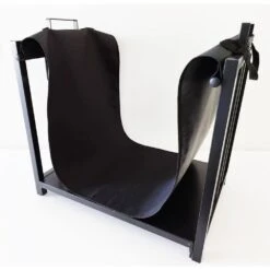 15 In. Black Metal Firewood Rack With Tote -Fire Place Store firewood racks 51092 4f 1000