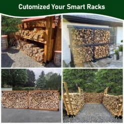 13 In. Outdoor Firewood Rack Adjustable To Any Length (4-Bracket Kit) -Fire Place Store firewood racks richfire10 76 1000