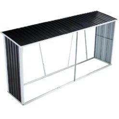 129.9 In. D Outdoor Steel Firewood Rack, Log Storage Shed With Log Holder For Outdoor Backyard Garden Patio Porch -Fire Place Store firewood racks sm67a c06 1f 1000