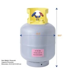 50 Lbs. Capacity Refrigerant Recovery Cylinder Tank -Fire Place Store flame king grow room ventilation ysnr501 44 1000
