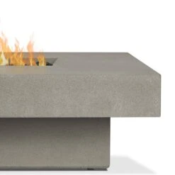 Scarborough 72 In. W X 14 In. H Outdoor GFRC Liquid Propane Fire Pit In Flint With Lava Rocks -Fire Place Store flint gas fire pits 1582lp flnt 1f 1000