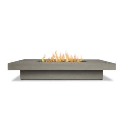 Scarborough 72 In. W X 14 In. H Outdoor GFRC Liquid Propane Fire Pit In Flint With Lava Rocks -Fire Place Store flint gas fire pits 1582lp flnt 76 1000