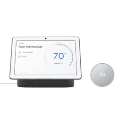 Google Nest Thermostat Fog And Nest Hub Max Charcoal