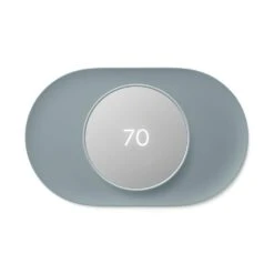 Google Nest Thermostat - Smart Programmable Wi-Fi Thermostat Fog + Nest Thermostat Trim Kit Deep Fog