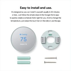Google Nest Thermostat - Smart Programmable Wi-Fi Thermostat - Fog 17 Google Nest Thermostat - Smart Programmable Wi-Fi Thermostat - Fog -Fire Place Store fog google programmable thermostats ga02083 us c3 1000