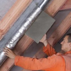 E/O 1 Ft. X 1/8 In. X 15 Ft. Self-Stick Foam/Foil Duct Insulation -Fire Place Store frost king duct insulation fv516 40 1000