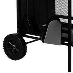 Indoor And Outdoor Patio Iron Firewood Log Cart With Wheels And Fireplace Tool Set, Black 13 Indoor And Outdoor Patio Iron Firewood Log Cart With Wheels And Fireplace Tool Set, Black -Fire Place Store gardenised firewood racks qi004553 1d 1000
