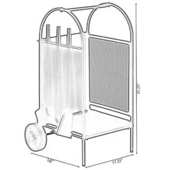 Indoor And Outdoor Patio Iron Firewood Log Cart With Wheels And Fireplace Tool Set, Black 17 Indoor And Outdoor Patio Iron Firewood Log Cart With Wheels And Fireplace Tool Set, Black -Fire Place Store gardenised firewood racks qi004553 1f 1000