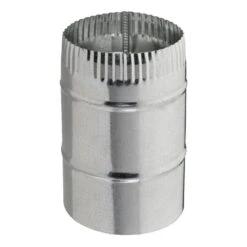 4 In. Airtight Aluminum Round-to-Crimped Oval Adapter Duct Connector -Fire Place Store gas fittings connectors atosb44 40 1000