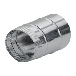 4 In. Airtight Aluminum Round-to-Crimped Oval Adapter Duct Connector -Fire Place Store gas fittings connectors atosb44 a0 1000