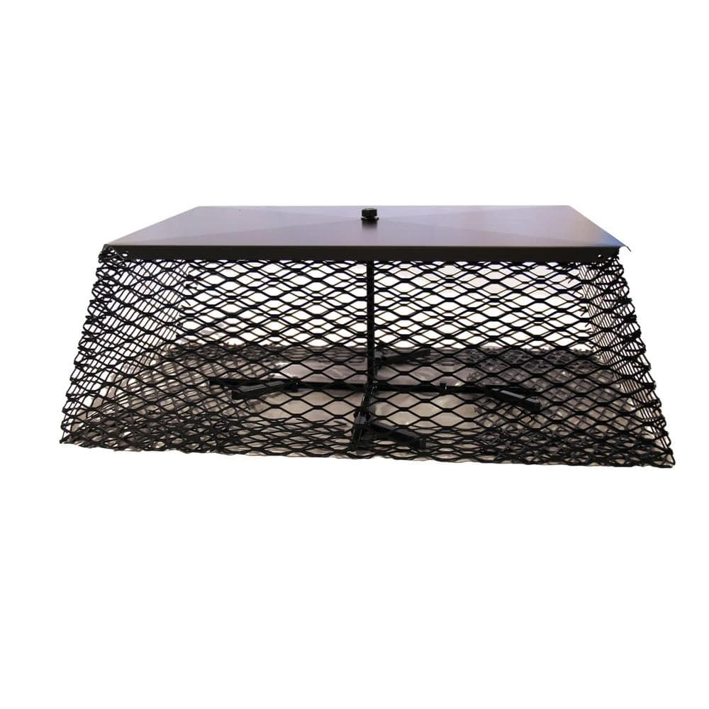 15 In. X 23 In. Galvanized Steel Adjustable Flue Guard Chimney Cap Spark Arrestor In Black 1 15 In. X 23 In. Galvanized Steel Adjustable Flue Guard Chimney Cap Spark Arrestor In Black