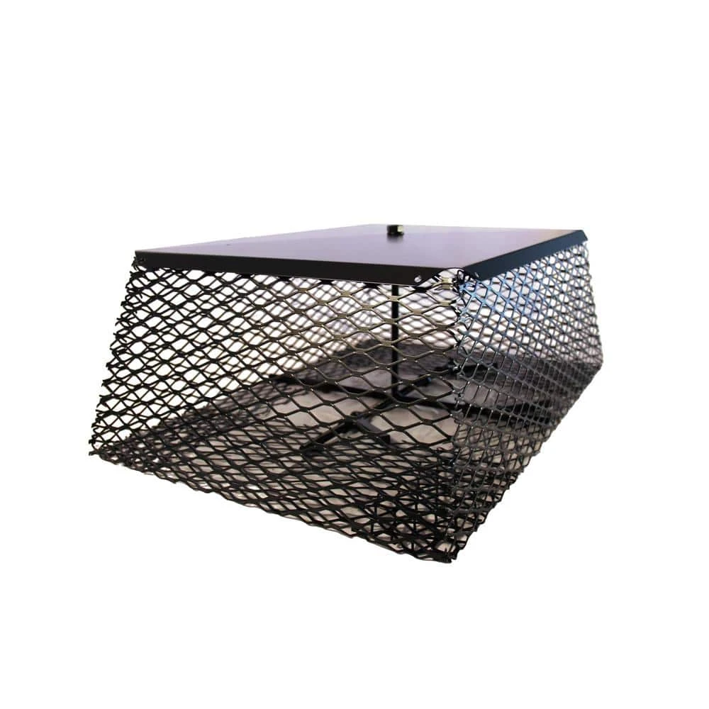 15 In. X 23 In. Galvanized Steel Adjustable Flue Guard Chimney Cap Spark Arrestor In Black 2 15 In. X 23 In. Galvanized Steel Adjustable Flue Guard Chimney Cap Spark Arrestor In Black - Image 2