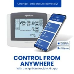 7-Day Universal Wi-Fi Programmable Thermostat With Large Touchscreen, Compatible With Amazon Alexa And Google Assistant 17 7-Day Universal Wi-Fi Programmable Thermostat With Large Touchscreen, Compatible With Amazon Alexa And Google Assistant -Fire Place Store gray aprilaire programmable thermostats 8910w 1d 1000