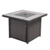 CLIHOME 32 In. W X 25 In. H All Iron Teslin Square Gas Fire Pit Table With Pumice Stone