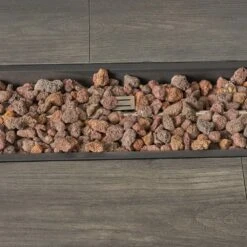 56 In. W X 26 In. D X 19 In. H Rectangle Metal Propane Burning Outdoor Fire Pit In Gray -Fire Place Store gray staykiwi gas fire pits skbcfp28gr 4f 1000