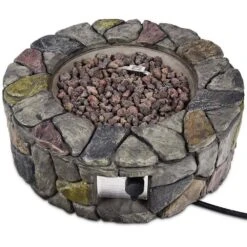 28 In. 40000 BTU Stone Gas Fire Stove Fire Pit For Outdoor Patio Garden Backyard-Nature 10 28 In. 40000 BTU Stone Gas Fire Stove Fire Pit For Outdoor Patio Garden Backyard-Nature -Fire Place Store gray sunrinx gas fire pits mg54 27 hdhl 1d 1000
