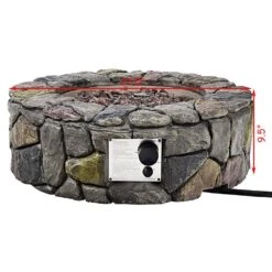 28 In. 40000 BTU Stone Gas Fire Stove Fire Pit For Outdoor Patio Garden Backyard-Nature 11 28 In. 40000 BTU Stone Gas Fire Stove Fire Pit For Outdoor Patio Garden Backyard-Nature -Fire Place Store gray sunrinx gas fire pits mg54 27 hdhl 66 1000