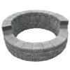 58 In. X 20 In. Concrete StackStone High Back Fire Pit Kit In Cascade Blend