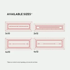 Framed Floor Vent (Lite) 4 In. X 10 In. Grey -Fire Place Store grays fittes registers grilles lite4x10gry 66 1000