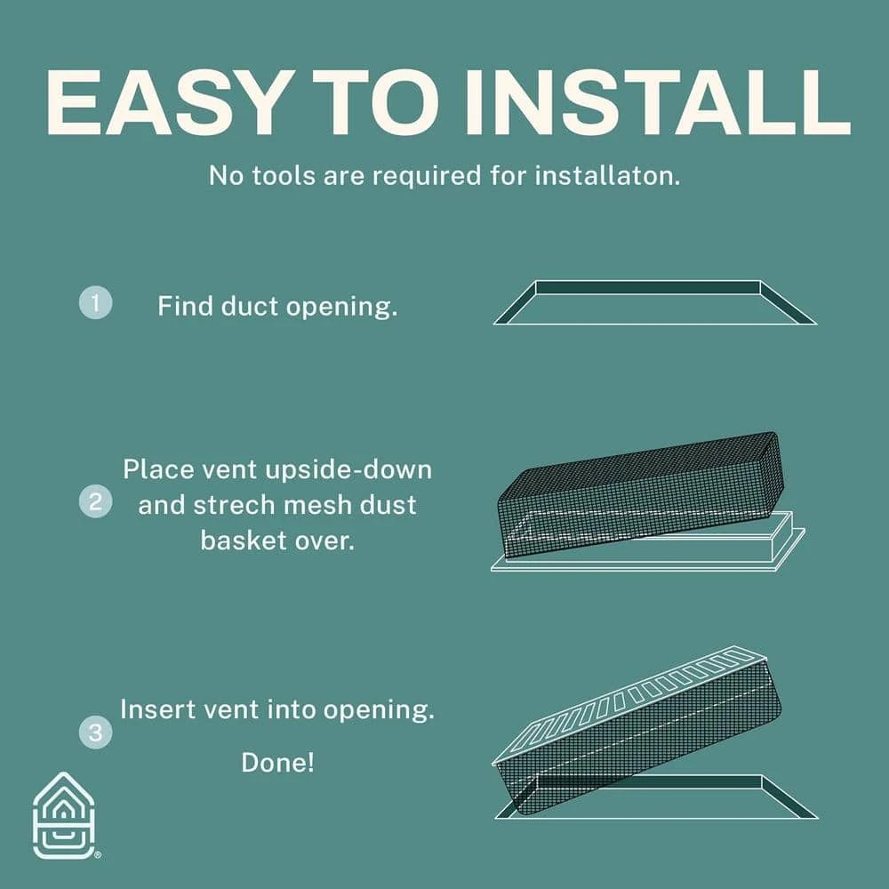 Basketweave 4 X 10 In. Decorative Floor Register Vent With Mesh Cover Trap, Dark Grey 6 Basketweave 4 X 10 In. Decorative Floor Register Vent With Mesh Cover Trap, Dark Grey - Image 6