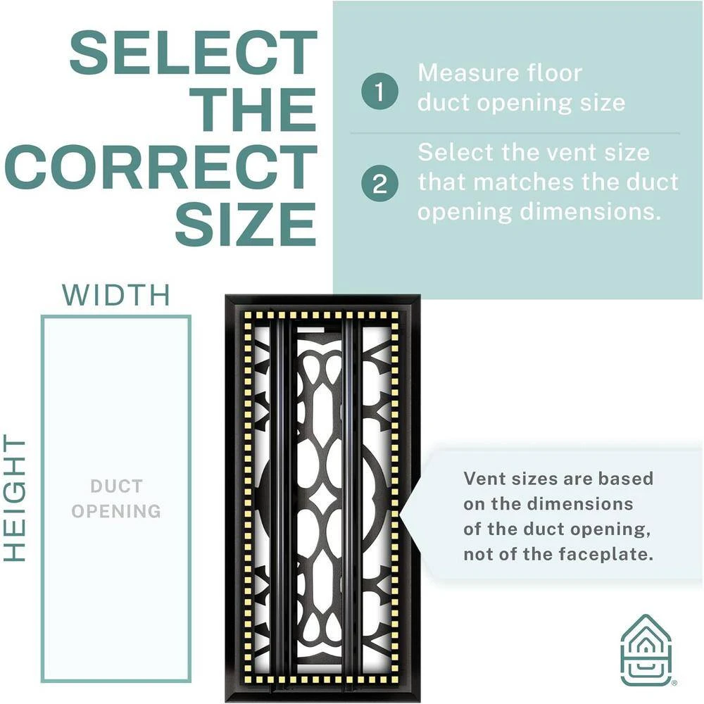 Victorian Scroll 4 X 12 In. Decorative Floor Register Vent With Mesh Cover Trap, Dark Grey 3 Victorian Scroll 4 X 12 In. Decorative Floor Register Vent With Mesh Cover Trap, Dark Grey - Image 3