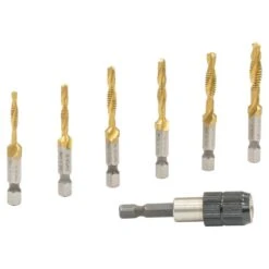 7-piece Drill/Tap Bit Standard Kit For Stainless Steel With Case -Fire Place Store greenlee hvac tools dtapsskit c3 1000