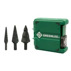 3 Piece Step Bit Set With 1/2", 7/8", And 1-1/8" Bit, Includes Carrying Case