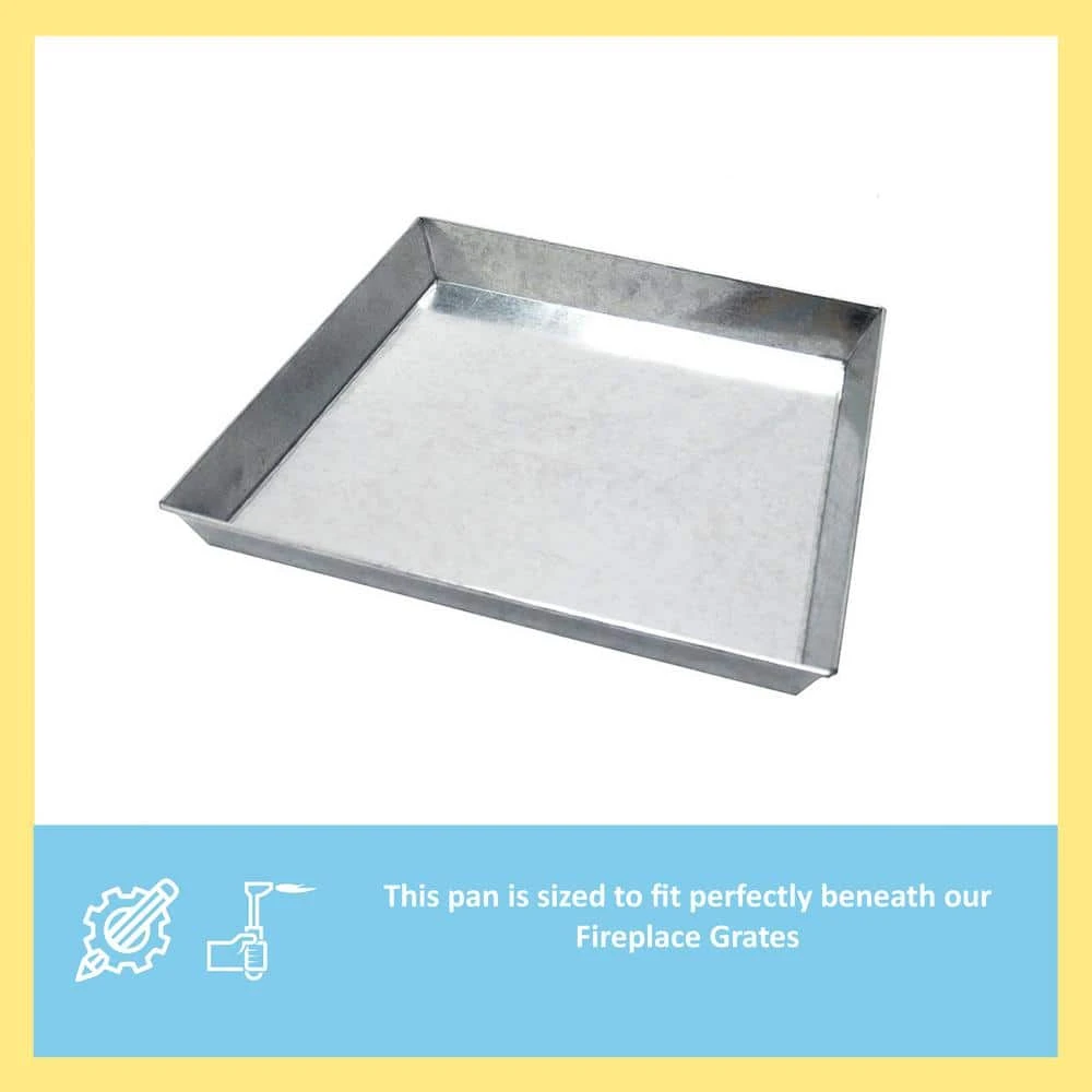 20 In. L Grey Steel Ash Pan For 24 In. Grate 5 20 In. L Grey Steel Ash Pan For 24 In. Grate - Image 5