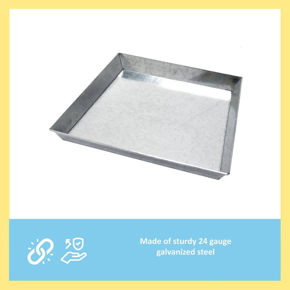 20 In. L Grey Steel Ash Pan For 24 In. Grate 6 20 In. L Grey Steel Ash Pan For 24 In. Grate - Image 6