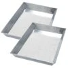 Set Of 2 Steel Ash Pan For 33 In. Grate 17 In. L Grey