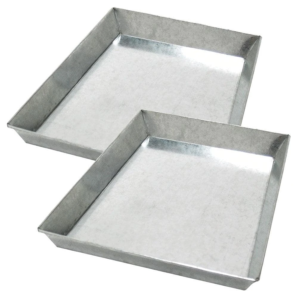17 In. L Grey Set Of 2 Steel Ash Pan For 36 In. Grate 1 17 In. L Grey Set Of 2 Steel Ash Pan For 36 In. Grate