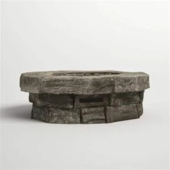 37 In. Outdoor Fire Pit Table - 12 In. H Propane-Powered With Fiber-Reinforced Concrete Push-Button Ignition 40,000 BTUs -Fire Place Store grey gas fire pits fire stove 11 1f 1000