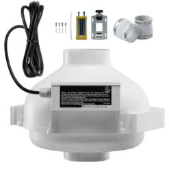 4 To 3.5 In. Radon Fan Installation Kit, Quiet 260 CFM Radon Mitigation Fan System Kit, Waterproof Inline Duct Fan