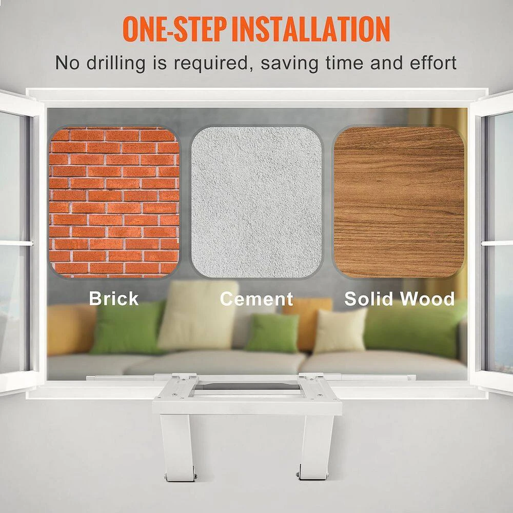 Air Conditioner Support Bracket No Drilling Easy Installation, Heavy Duty Steel Construction Max 220 Lbs. Load Capacity 5 Air Conditioner Support Bracket No Drilling Easy Installation, Heavy Duty Steel Construction Max 220 Lbs. Load Capacity - Image 5