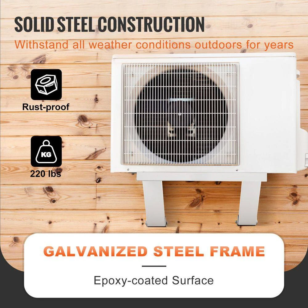 Air Conditioner Support Bracket No Drilling Easy Installation, Heavy Duty Steel Construction Max 220 Lbs. Load Capacity 3 Air Conditioner Support Bracket No Drilling Easy Installation, Heavy Duty Steel Construction Max 220 Lbs. Load Capacity - Image 3