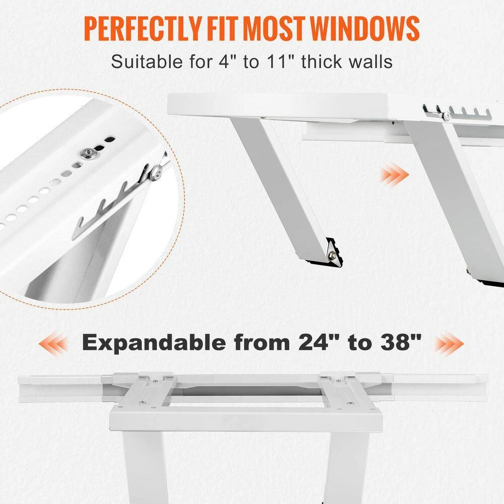 Air Conditioner Support Bracket No Drilling Easy Installation, Heavy Duty Steel Construction Max 220 Lbs. Load Capacity 2 Air Conditioner Support Bracket No Drilling Easy Installation, Heavy Duty Steel Construction Max 220 Lbs. Load Capacity - Image 2