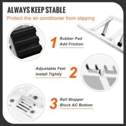 Air Conditioner Support Bracket No Drilling Easy Installation, Heavy Duty Steel Construction Max 220 Lbs. Load Capacity 12 Air Conditioner Support Bracket No Drilling Easy Installation, Heavy Duty Steel Construction Max 220 Lbs. Load Capacity -Fire Place Store grow room ventilation kdzjbsk200lbsox75v0 250219 fa 1000